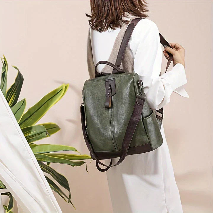 Backpack Structured Shape Zip Pocket