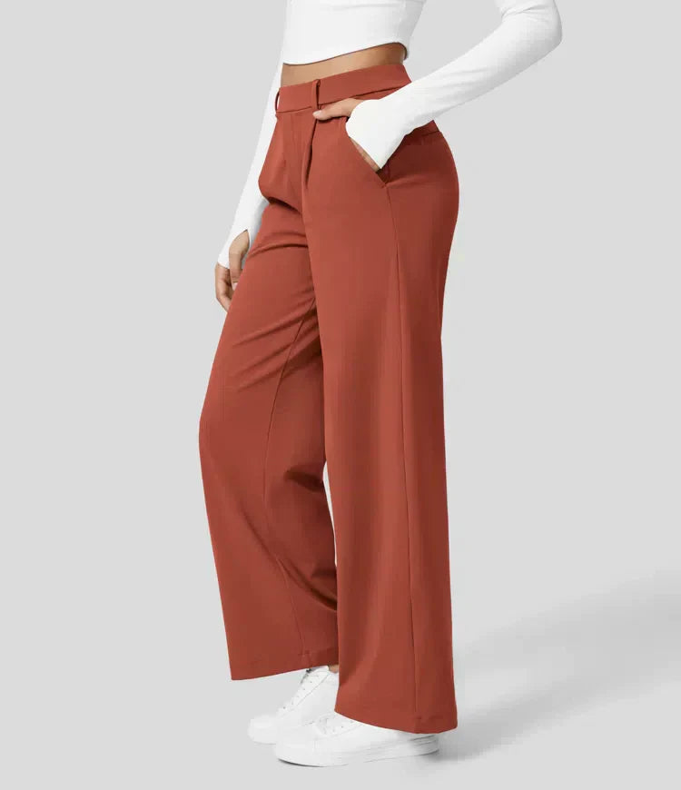 Elegant Wide-Leg Trousers High Waist