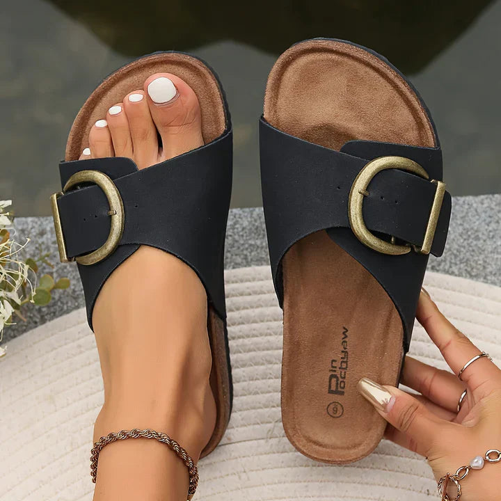 Women’s Sandals Flat Open-Toe Design