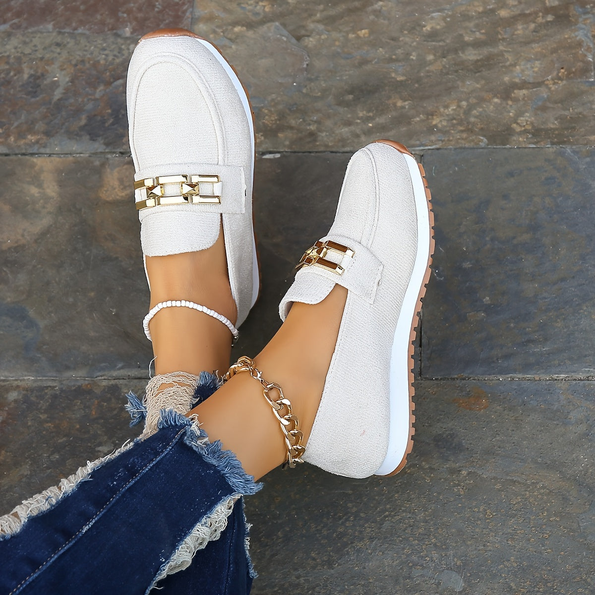 Women’s Low-Top Sneakers Glittery Surface