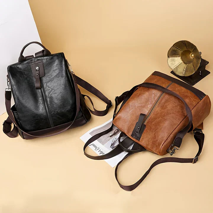 Backpack Structured Shape Zip Pocket