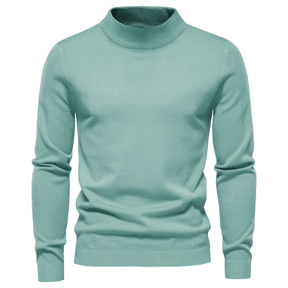 Slim Fit Jumper Deep Neckline Long Sleeve