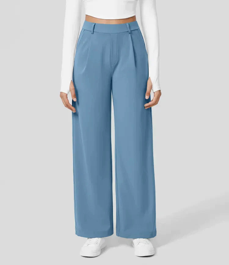 Elegant Wide-Leg Trousers High Waist