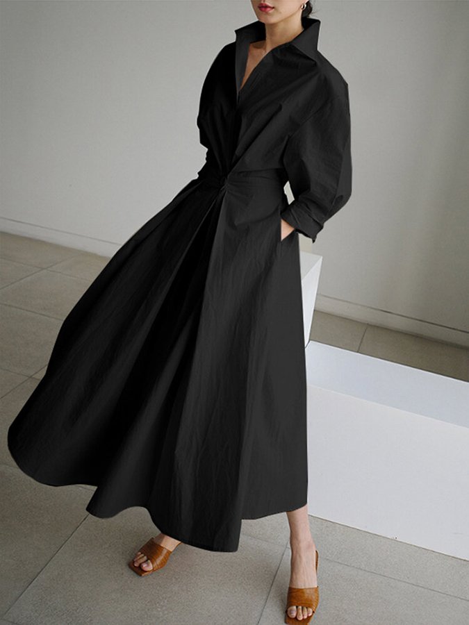 Oversized Shirt Dress A-Line Silhouette