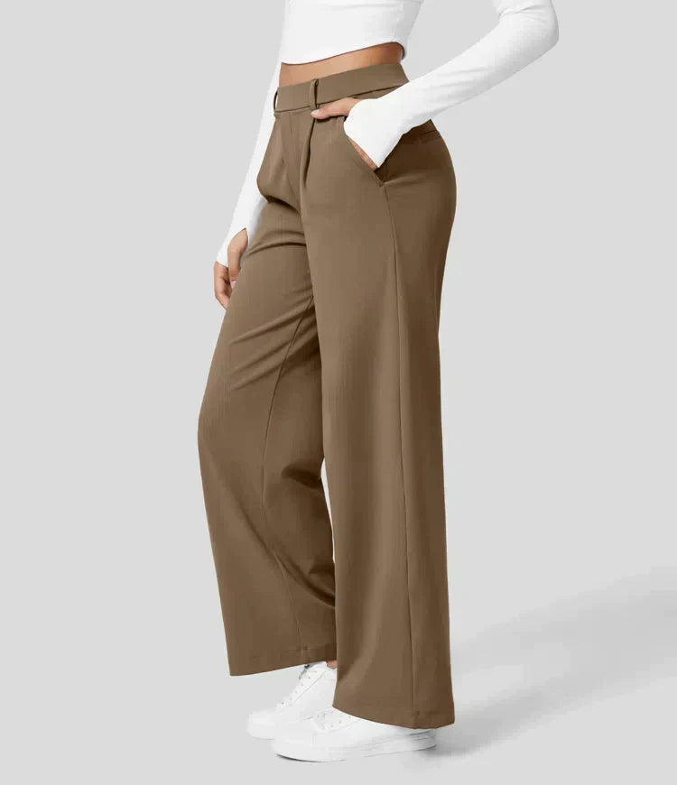 Elegant Wide-Leg Trousers High Waist