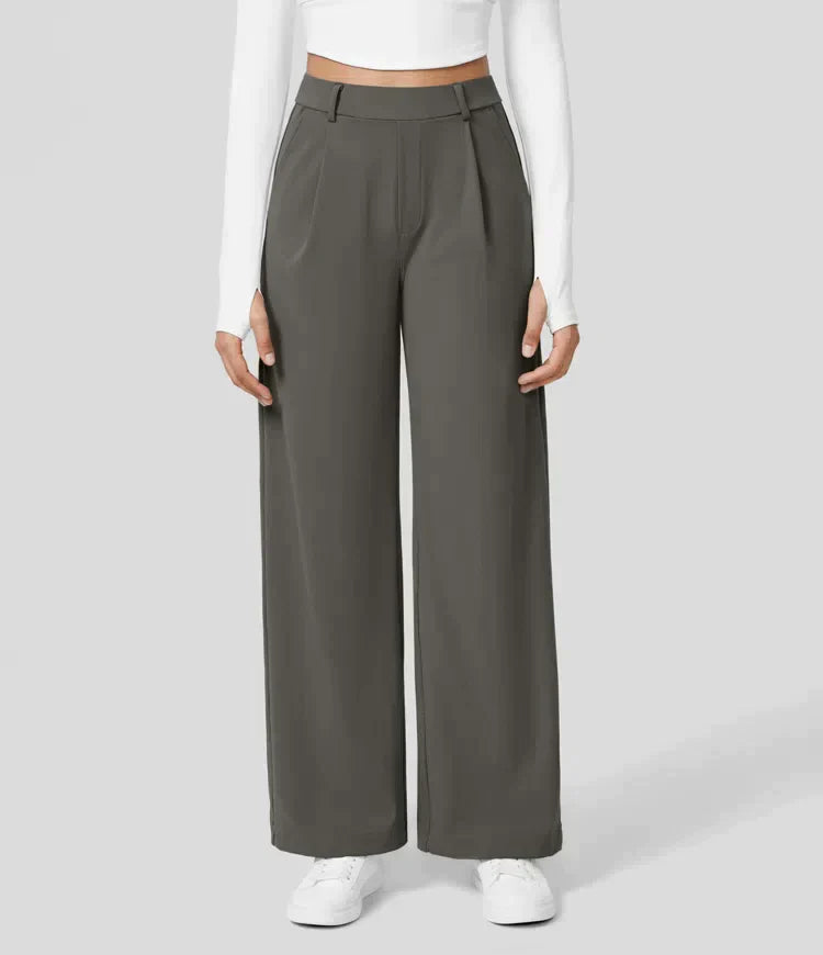 Elegant Wide-Leg Trousers High Waist