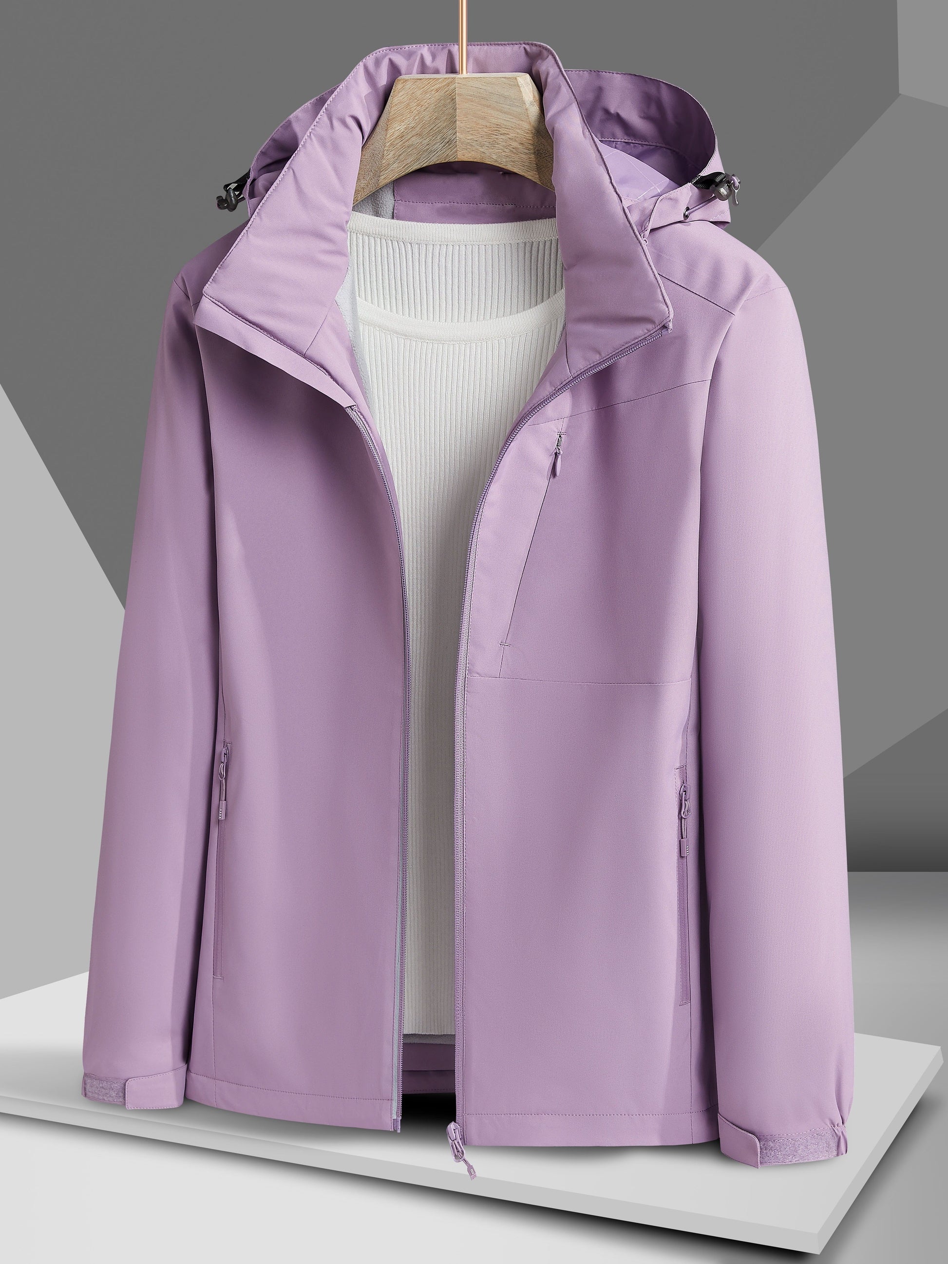 Women’s Mid-Length Jacket Straight Shape Hooded