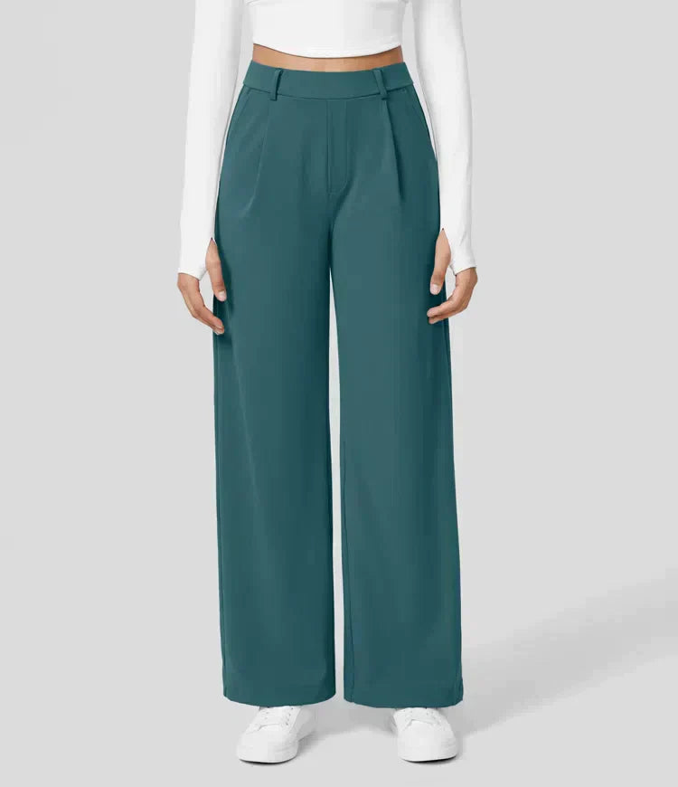 Elegant Wide-Leg Trousers High Waist