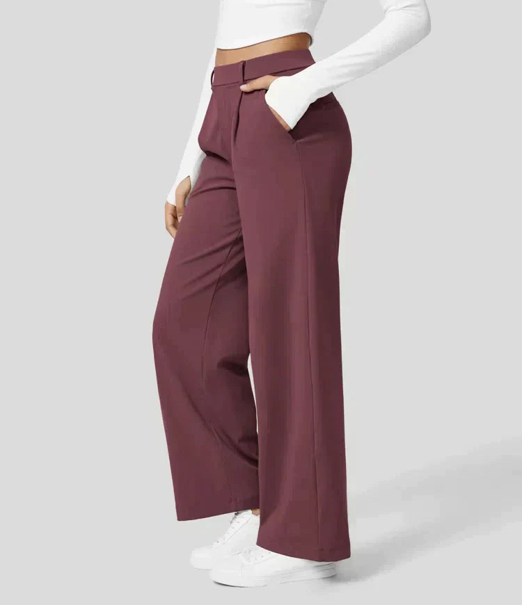 Elegant Wide-Leg Trousers High Waist