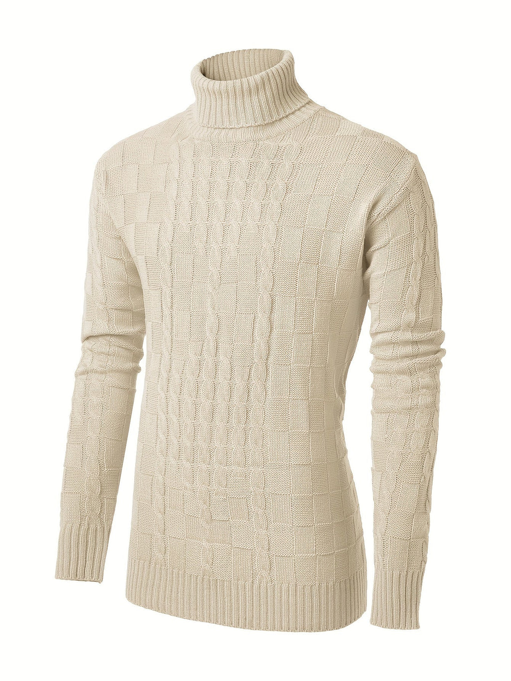 Men’s Sweater Straight Cut High Collar