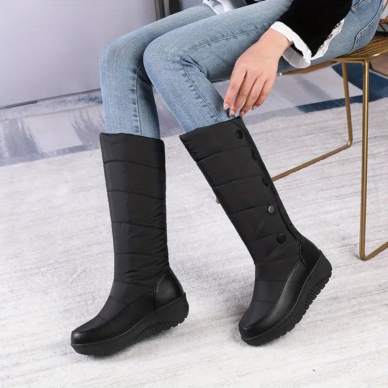Women’s High Calf Boots Straight Shape