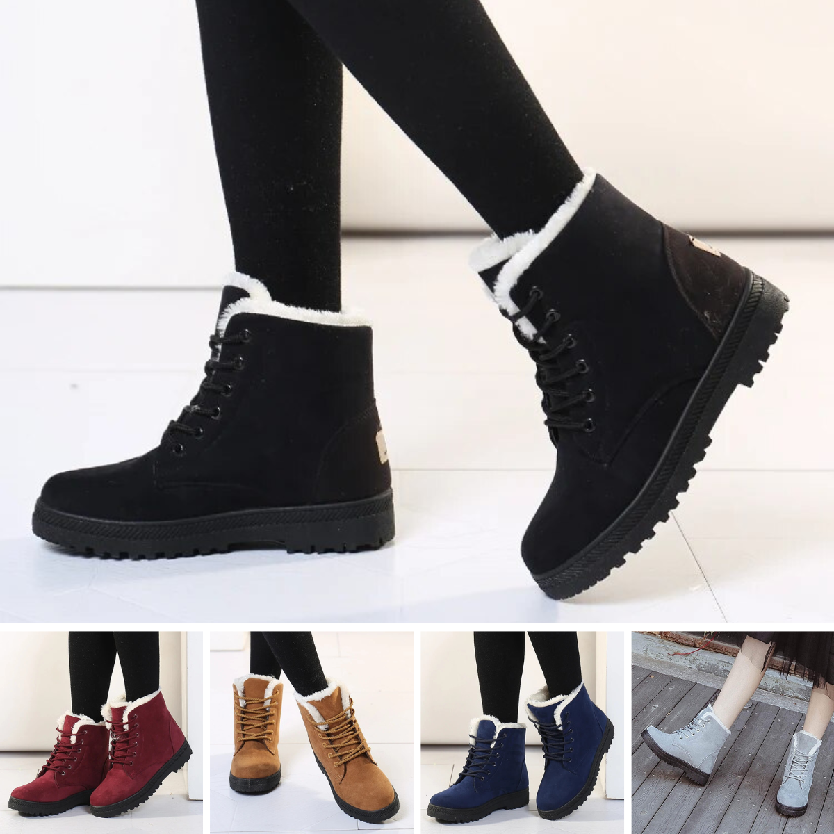 Ankle Boots Mid-Calf Structured Smooth