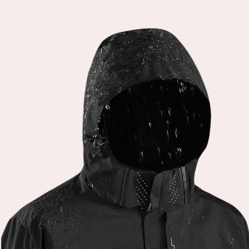 Tropical Print Transition Jacket with Hood