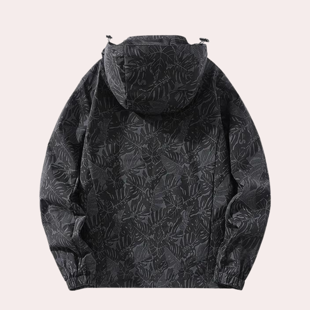 Tropical Print Transition Jacket with Hood