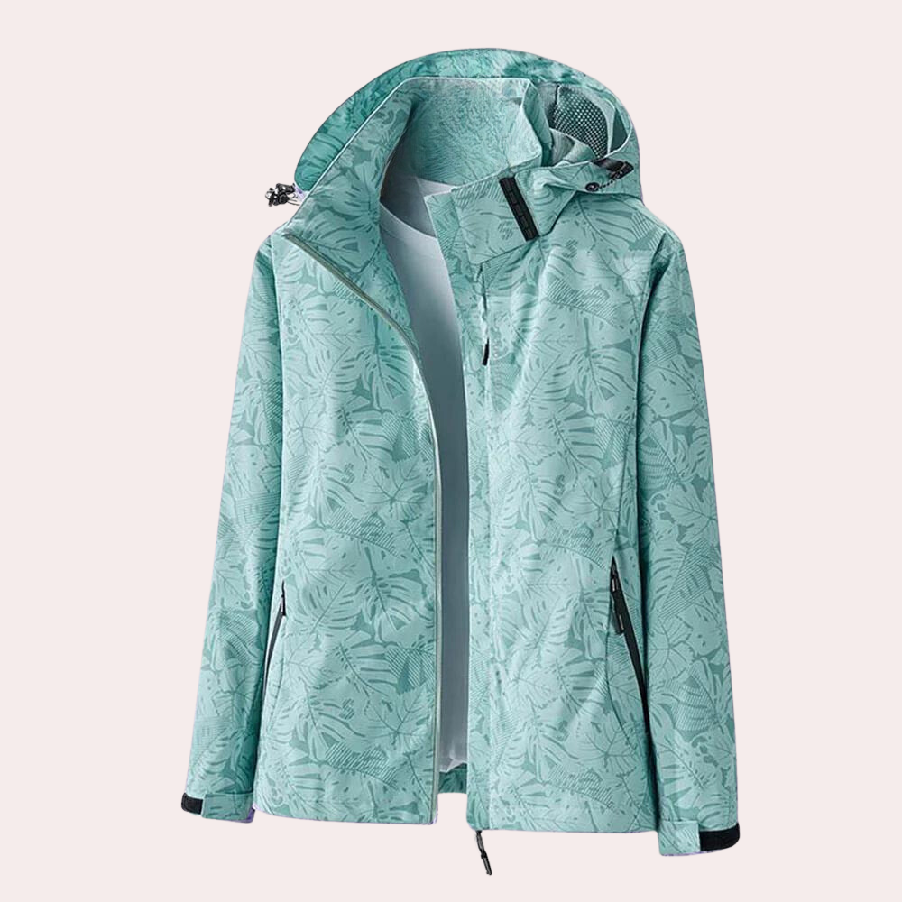Tropical Print Transition Jacket with Hood