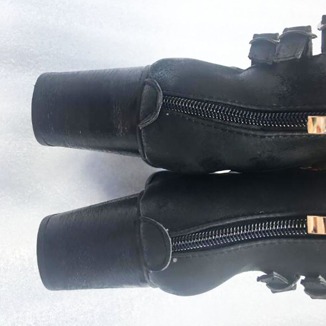 Vintage Ankle Boots with Double Straps