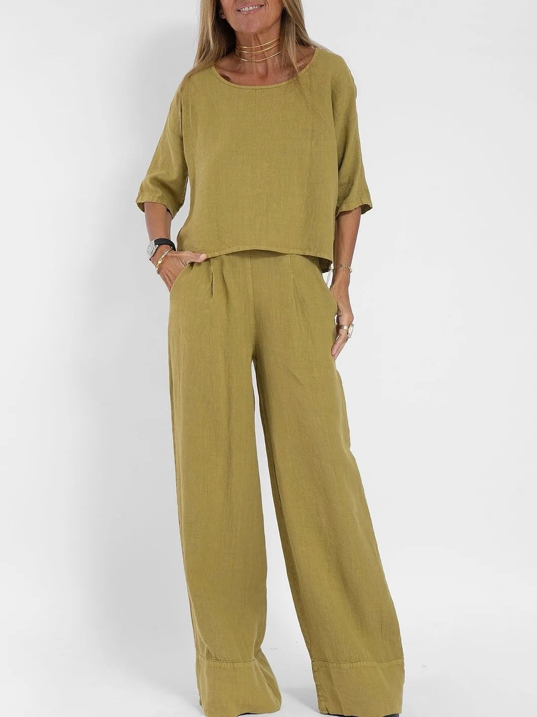 Women’s Loose Fit Top and Trousers Set