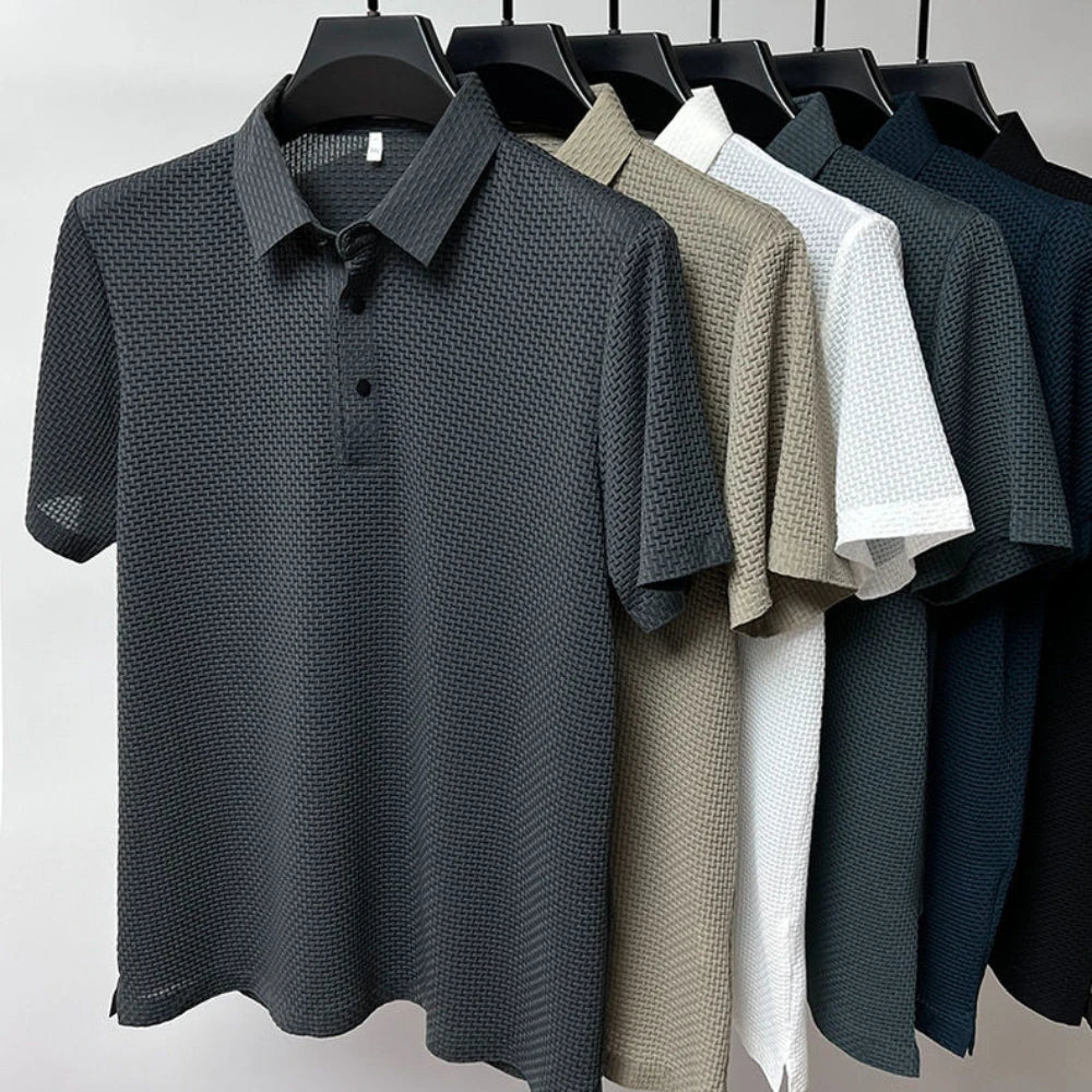 Men’s Polo Shirt Straight Cut Short Sleeves