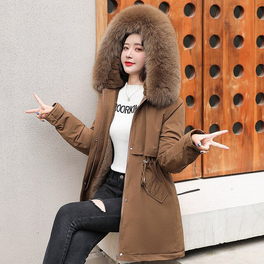 Parka Jacket Long Straight Shape Hooded