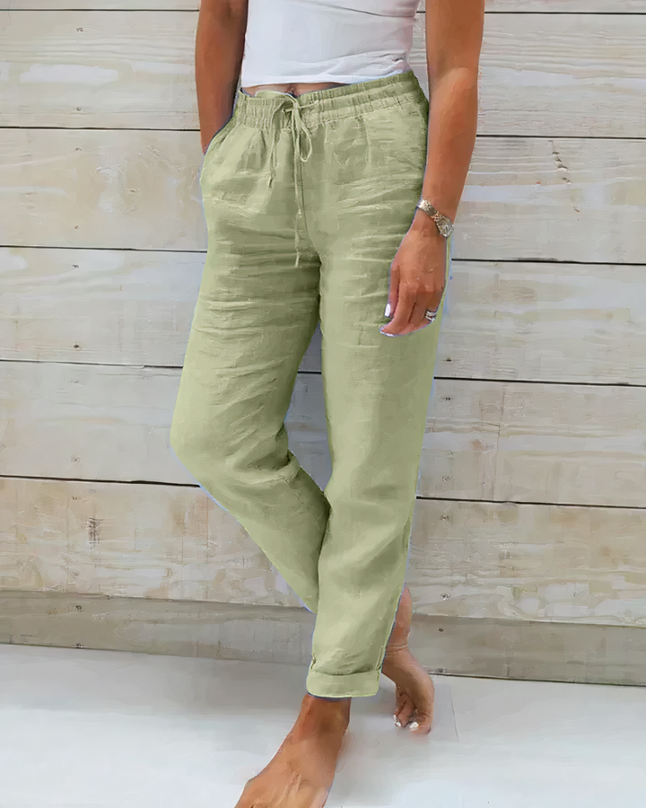 Loose Trousers Relaxed Fit with Drawstring