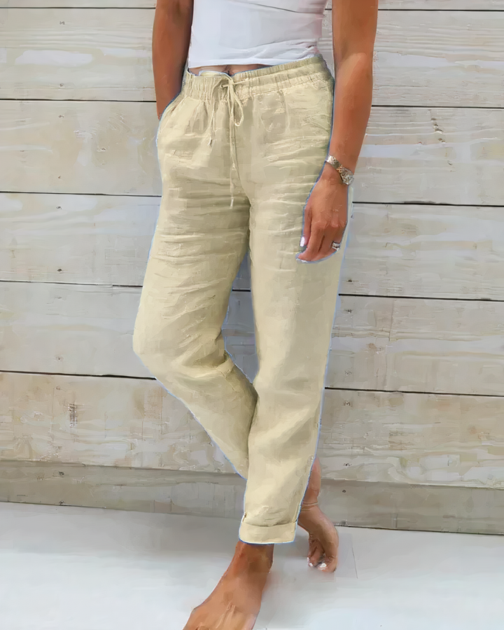 Loose Trousers Relaxed Fit with Drawstring
