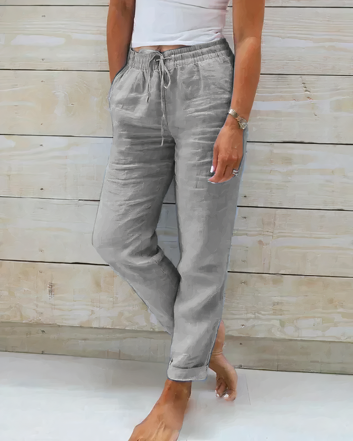 Loose Trousers Relaxed Fit with Drawstring