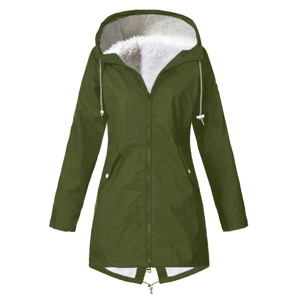 Women’s Mid-Length Jacket with Hood