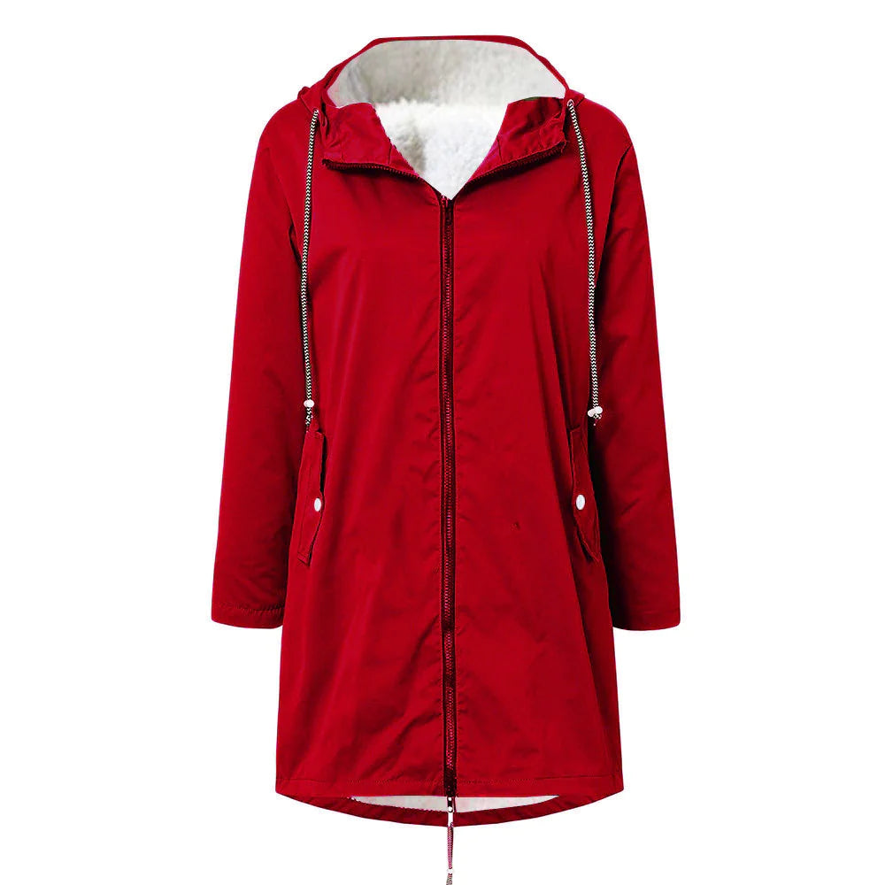 Women’s Mid-Length Jacket with Hood