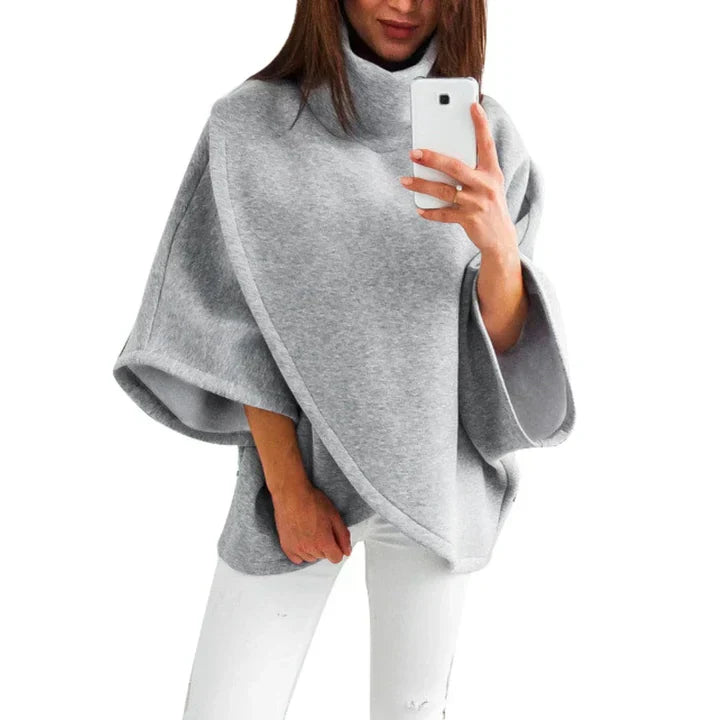 Poncho Jumper Relaxed Fit Roll Neck