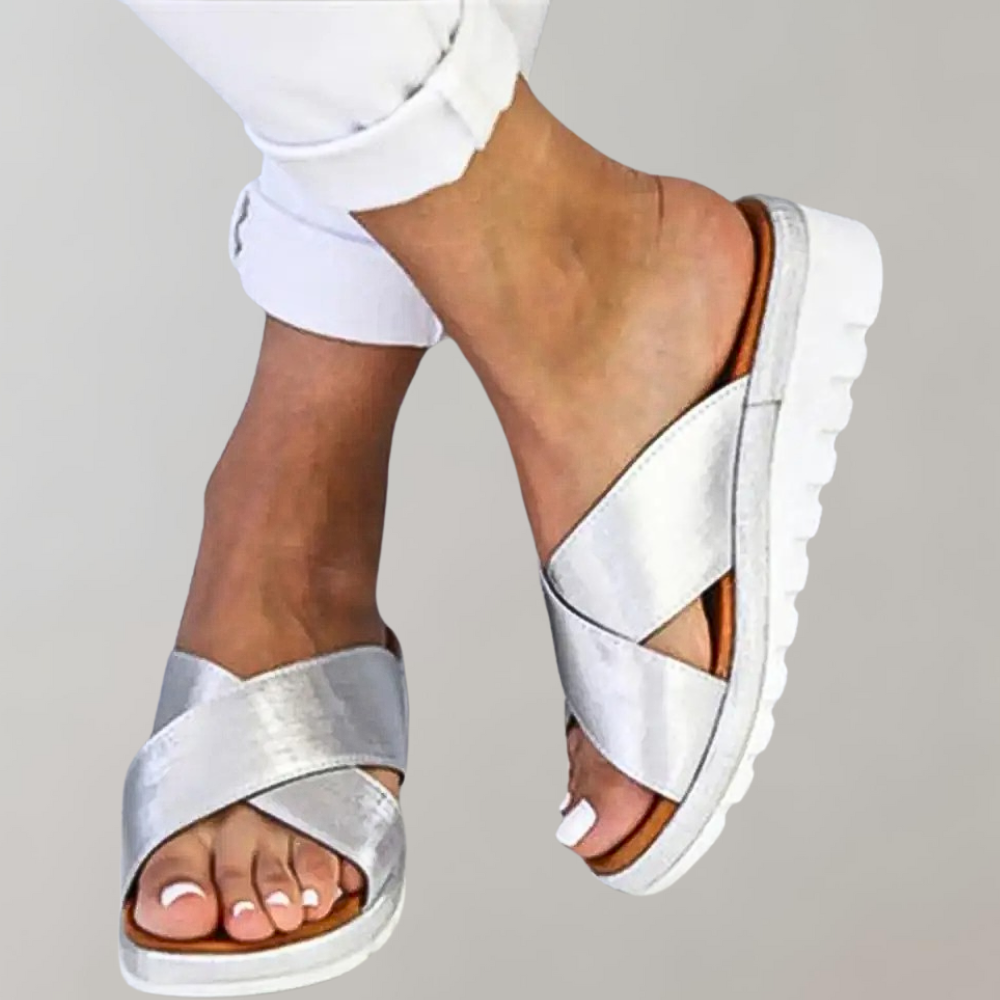 Classic Open-Toe Sandals with Cross Straps