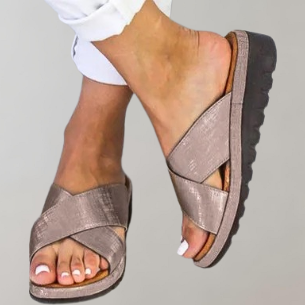 Classic Open-Toe Sandals with Cross Straps