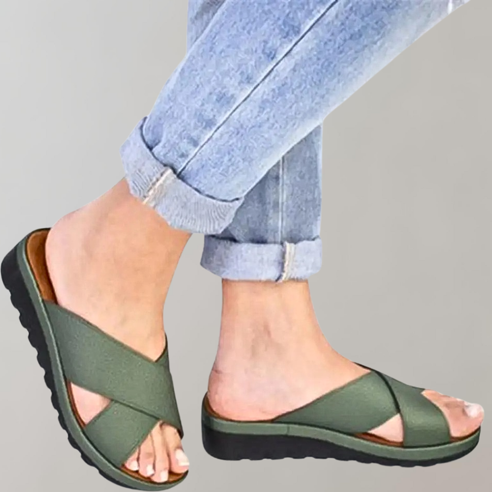 Classic Open-Toe Sandals with Cross Straps