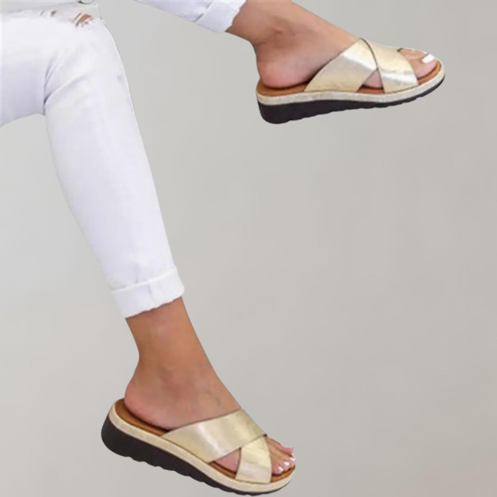 Classic Open-Toe Sandals with Cross Straps