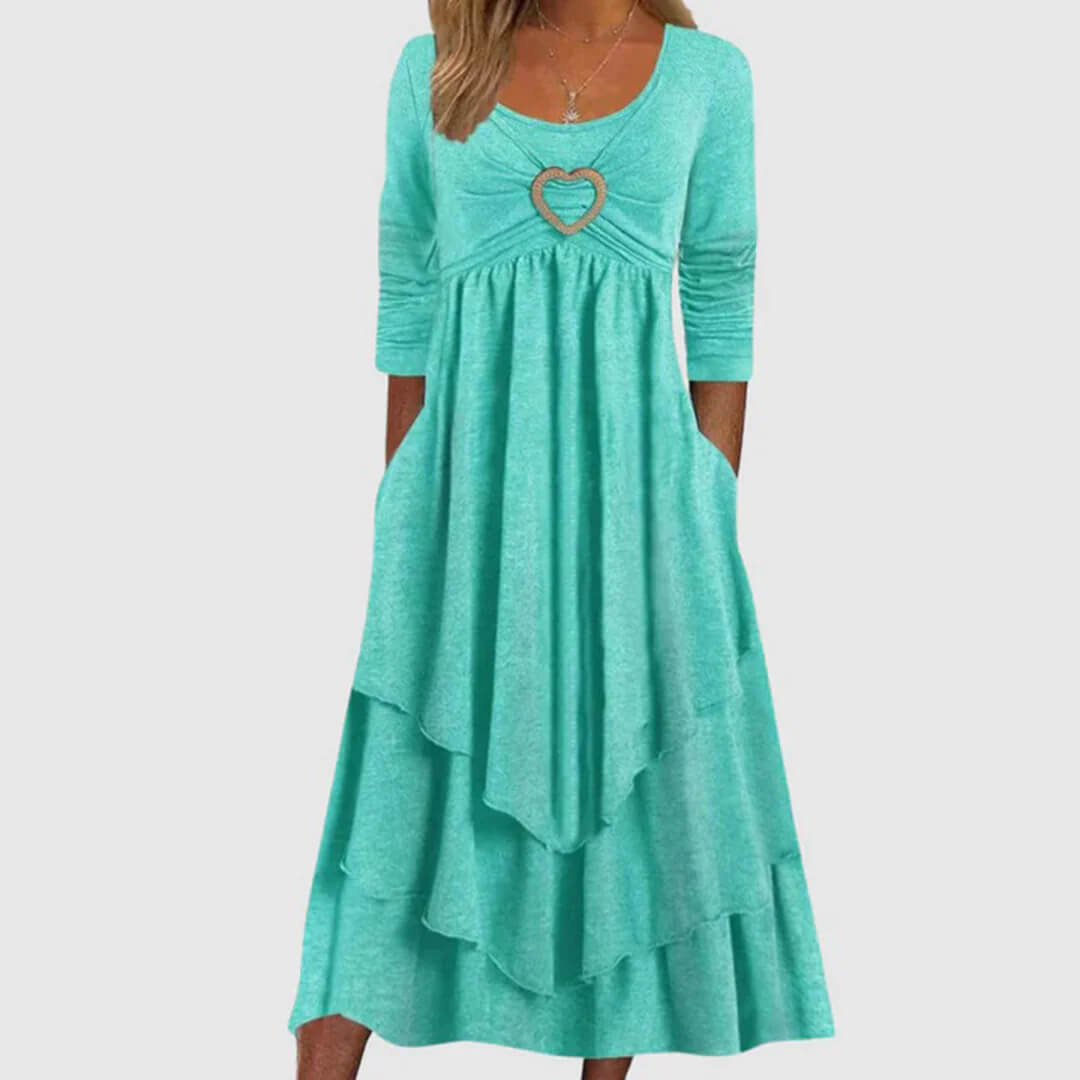 Long Dress Straight Loose Shape Long Sleeve