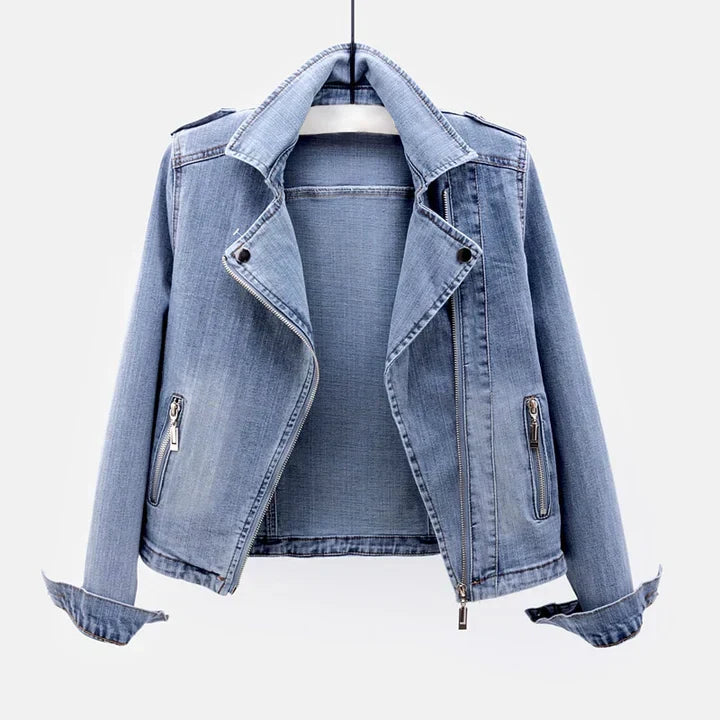 Women’s Straight Cut Denim Jacket Hip-Length
