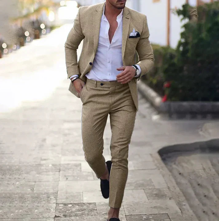 Slim Fit Suit Two-Piece Jacket Trousers