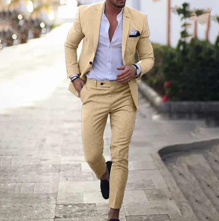Slim Fit Suit Two-Piece Jacket Trousers
