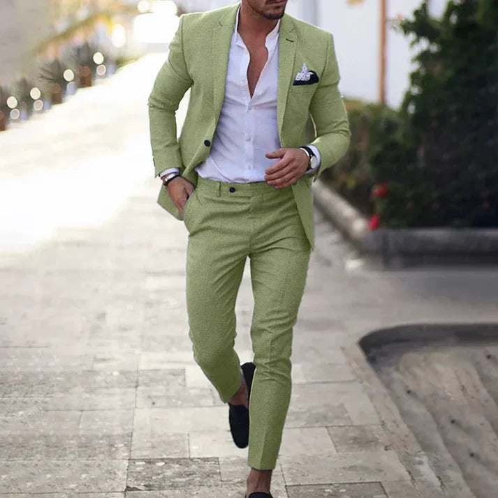 Slim Fit Suit Two-Piece Jacket Trousers