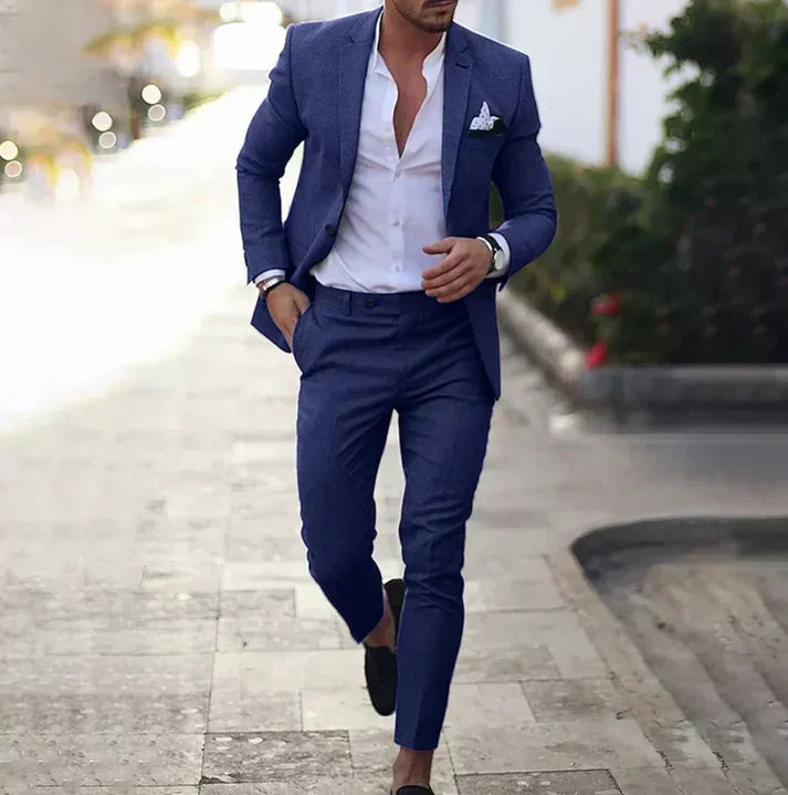 Slim Fit Suit Two-Piece Jacket Trousers