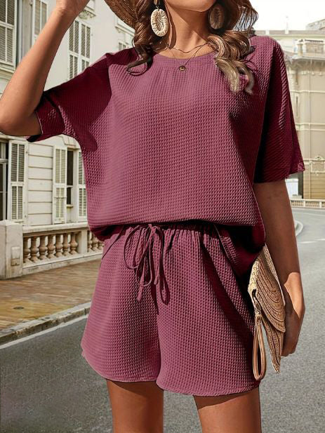 Oversized Waffle Knit Lounge Set