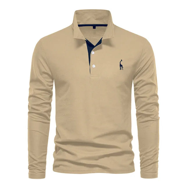 Long-sleeved Polo Shirt Relaxed Fit