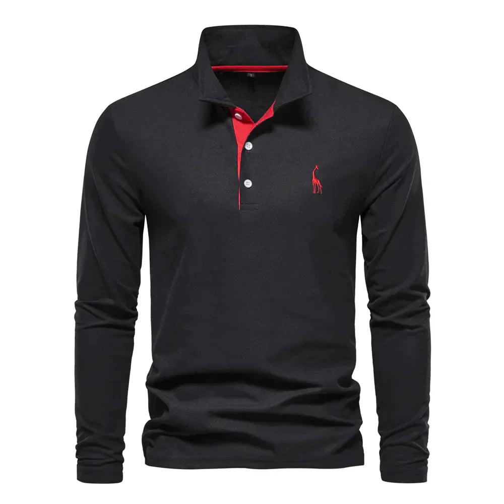 Long-sleeved Polo Shirt Relaxed Fit