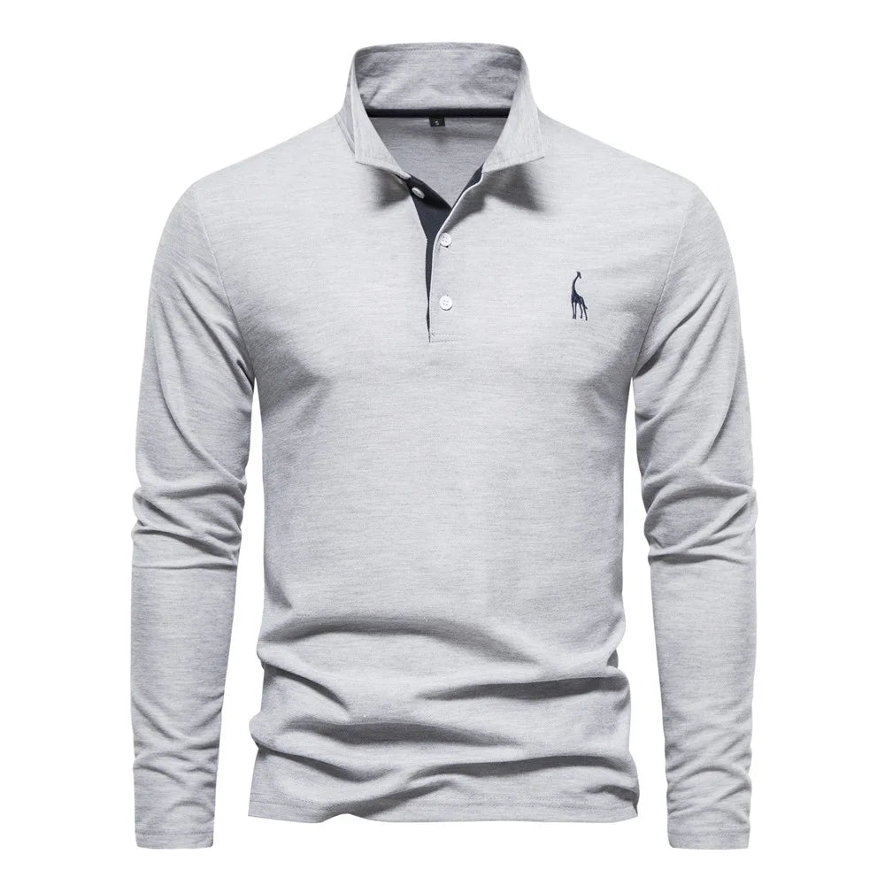 Long-sleeved Polo Shirt Relaxed Fit