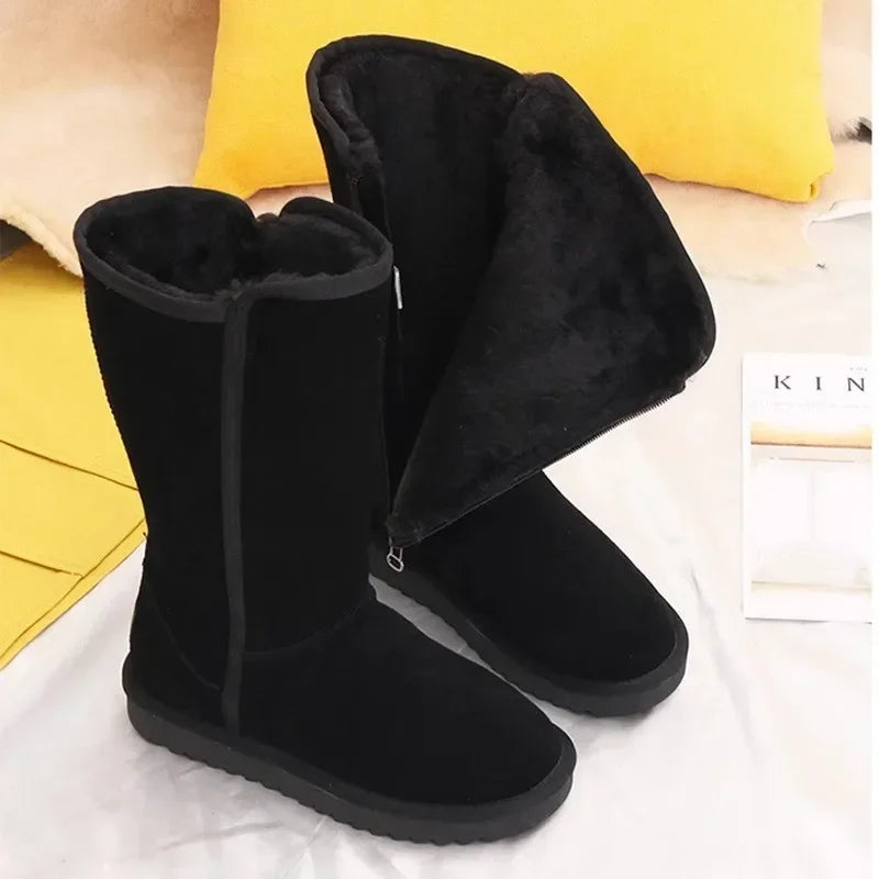 Women's Ankle Boots Flat Suede with Zip