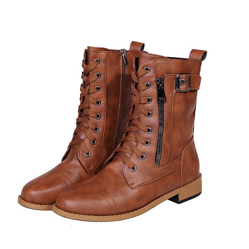 Women’s Ankle Boots Straight Shape Zip