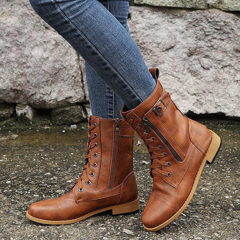 Women’s Ankle Boots Straight Shape Zip