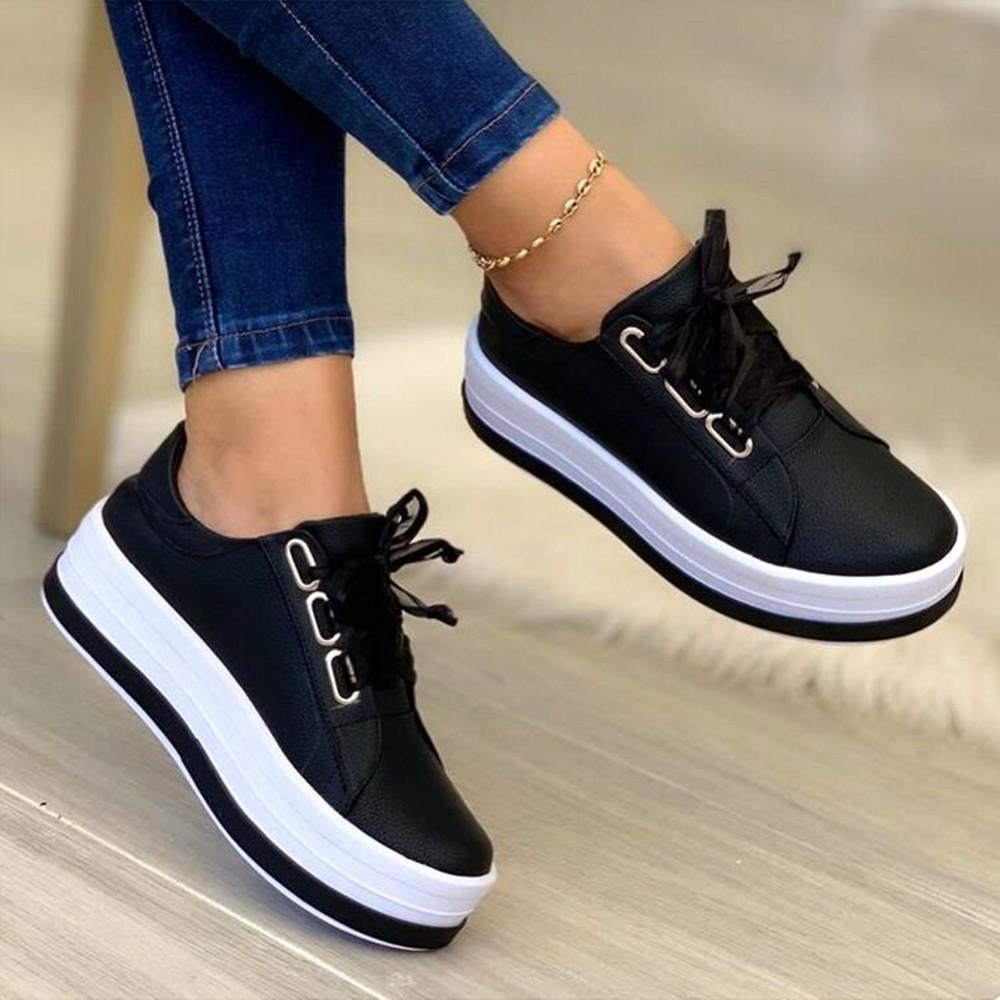 Lace-Up Shoes Low-Top Smooth Surface