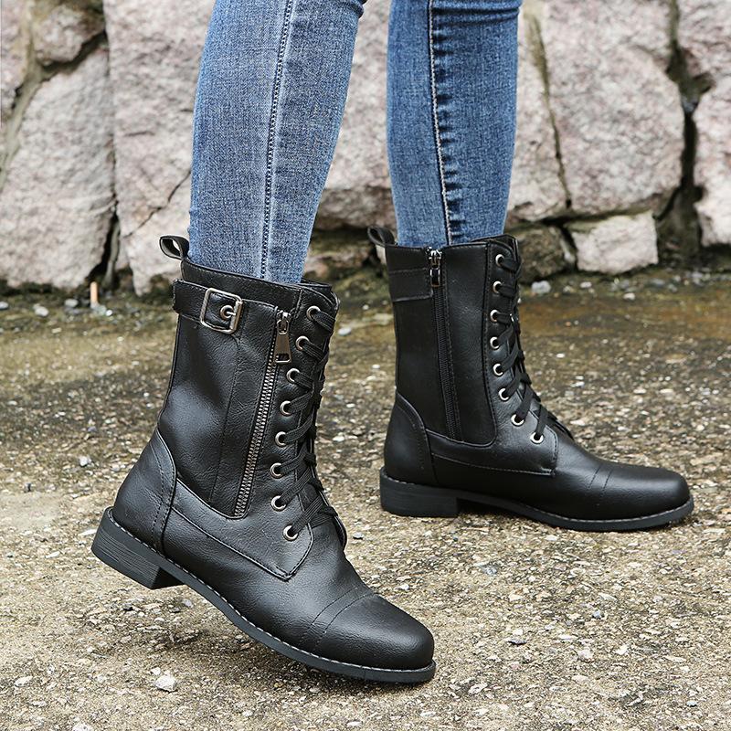Women’s Ankle Boots Straight Shape Zip