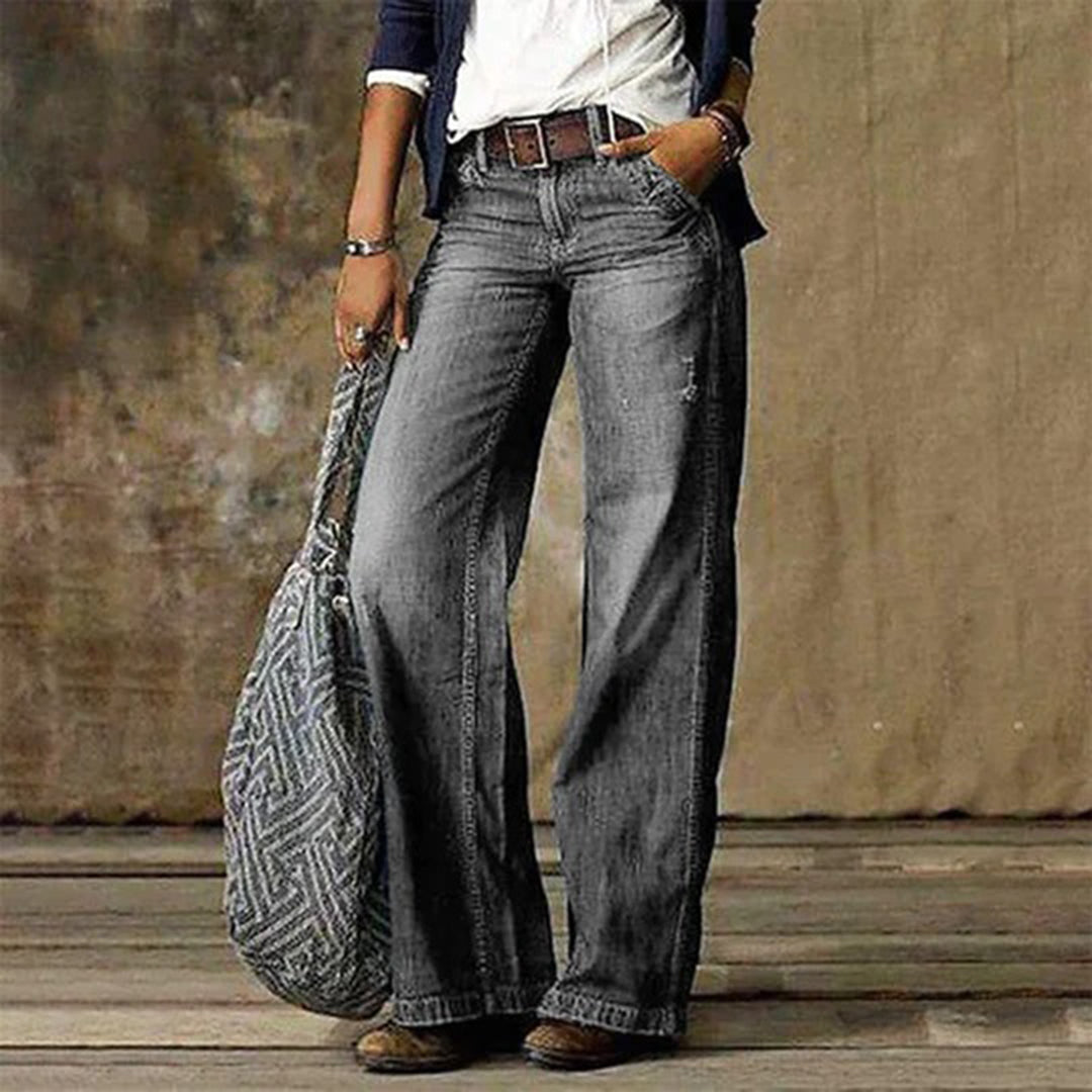 Flared Jeans High Waist Wide-Leg