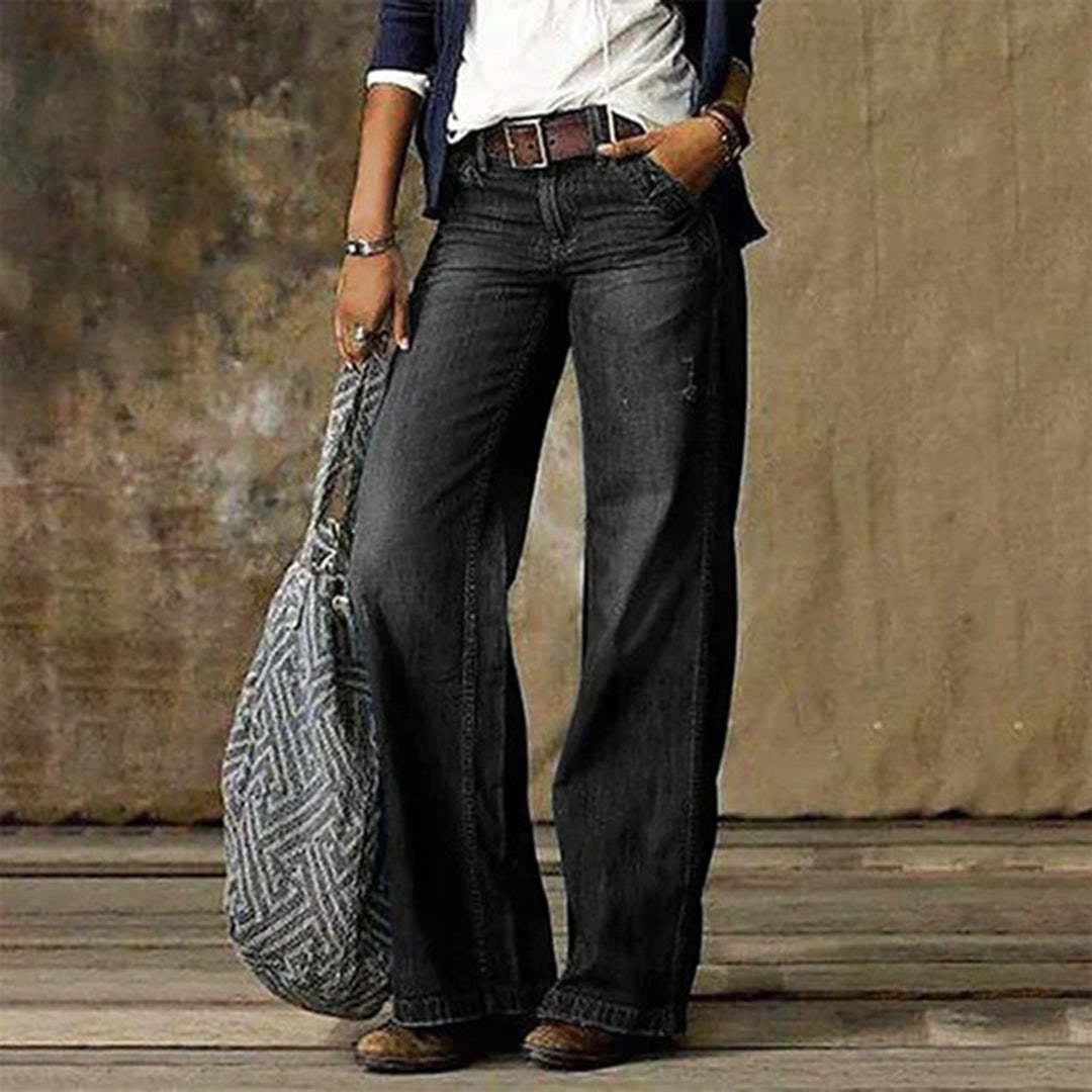 Flared Jeans High Waist Wide-Leg